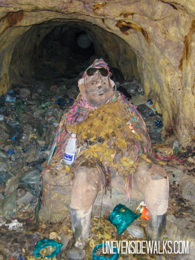Bolivian Devil Statue in the Mine to Protect Them